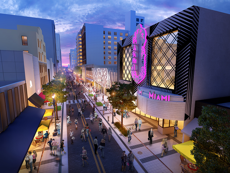 Flagler Street at Night