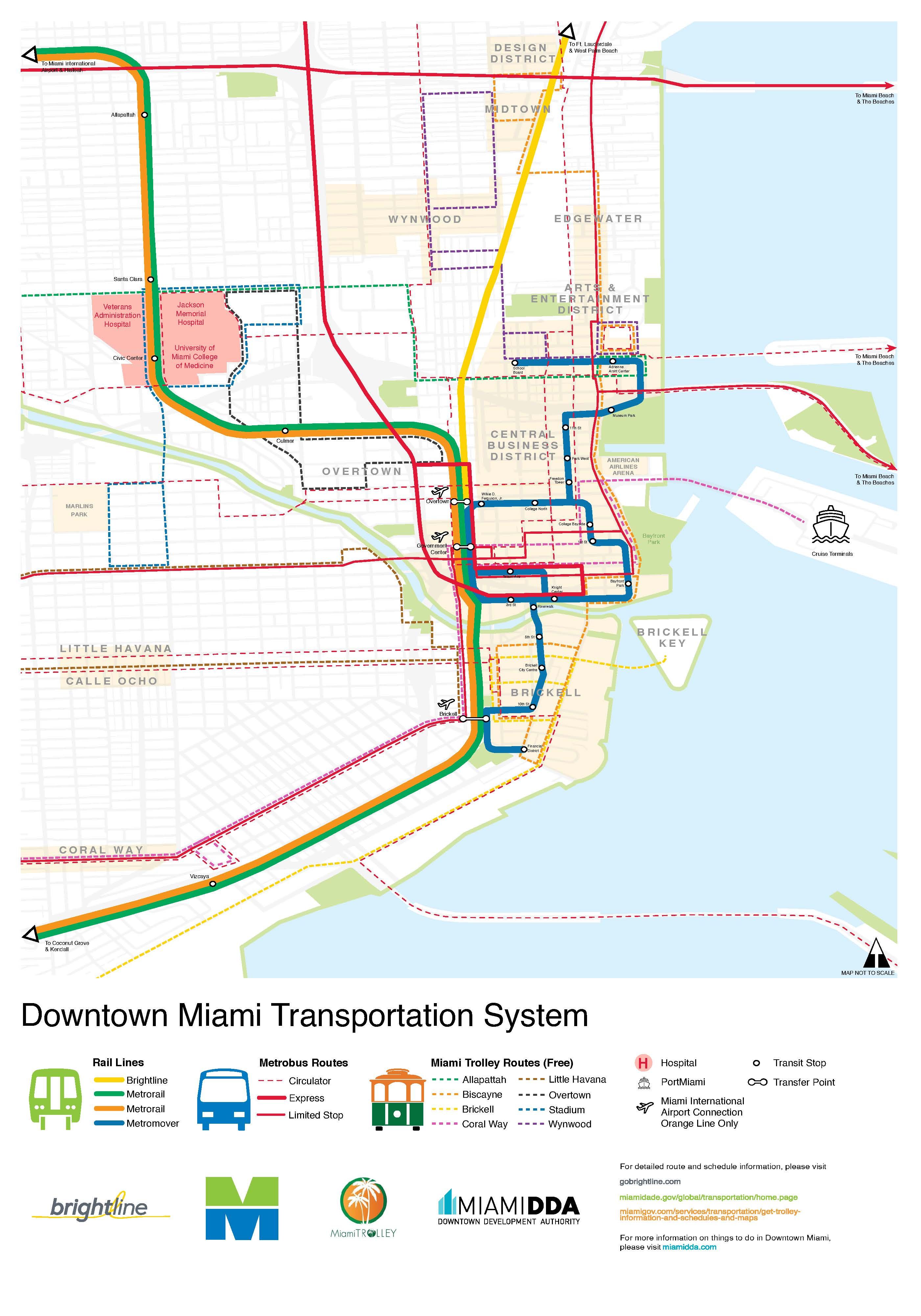 Downtown transit map